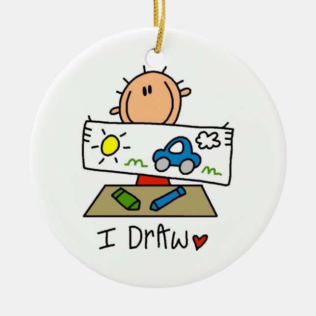 Ornamento De Cerâmica Desenhar (Frente)