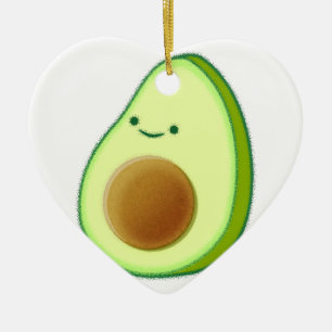 Ornamento De Cerâmica Desenho Avocado Bonito