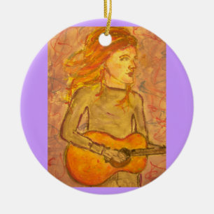 Ornamento De Cerâmica desenho da guitarra acústica