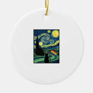 Ornamento De Cerâmica Desenho de Camisa Vetorial de Paisagem Noturna de