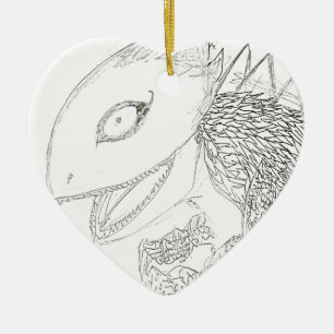 Ornamento De Cerâmica desenho de lagarto monstro