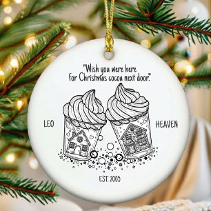 Ornamento De Cerâmica Desenho de Linha de Amizade de Imagem Personalizad