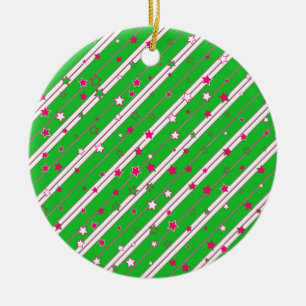 Ornamento De Cerâmica desenho de Natal com estrelas