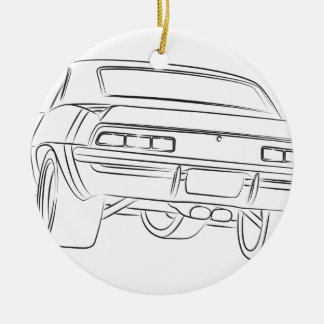 Ornamento De Cerâmica Desenho do carro do músculo