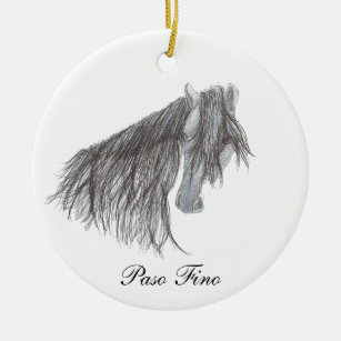 Ornamento De Cerâmica Desenho do cavalo de Paso Fino