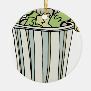 Ornamento De Cerâmica Desenhos animados ausentes de jogo do dinheiro