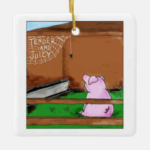 Ornamento De Cerâmica Desenhos animados da Web de Charlotte macio e