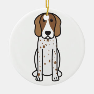 Ornamento De Cerâmica Desenhos animados do cão do Coonhound do inglês