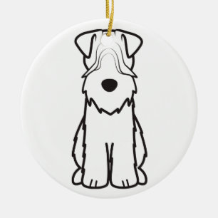 Ornamento De Cerâmica Desenhos animados Wheaten brandamente revestidos