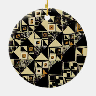 Ornamento De Cerâmica Desenhos Inspirados no Kuba Africano