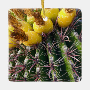 Ornamento De Cerâmica Desert Cactus Blooming Feliz Natal