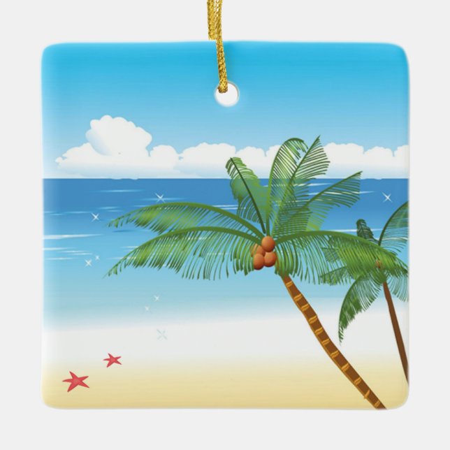 Ornamento De Cerâmica Desert Isle (Frente)