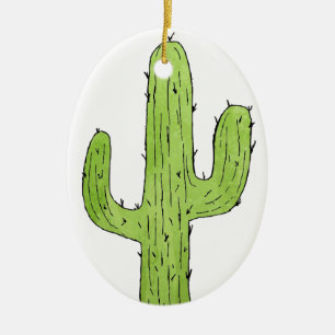 Ornamento De Cerâmica Deserto Do Deserto Do Cactus Plantas Cactus Design