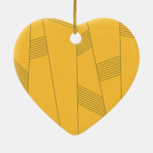 Ornamento De Cerâmica design abstrato gráfico simples, amarelo, moderno