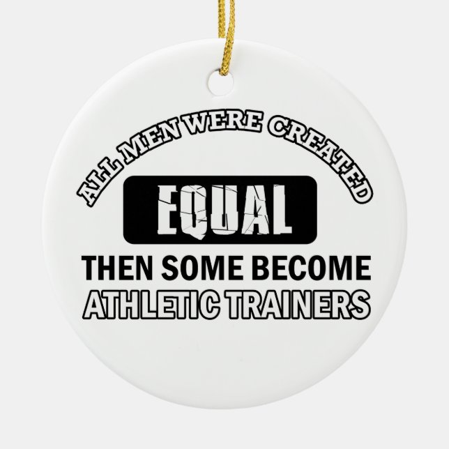 Ornamento De Cerâmica Design atlético dos instrutores (Frente)