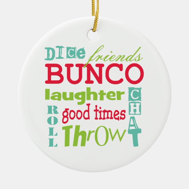 Ornamento De Cerâmica Design da arte do metro de Bunco por Artinspired (Frente)