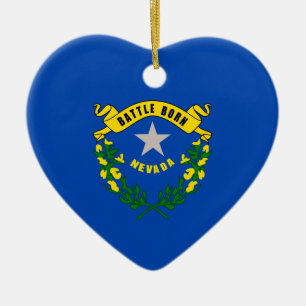 Ornamento De Cerâmica Design da bandeira do estado de Nevada