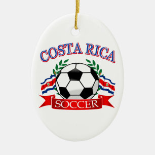 Ornamento De Cerâmica Design da bola de futebol de Costa Rica