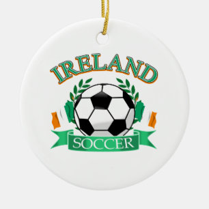 Ornamento De Cerâmica Design da bola de futebol de Ireland