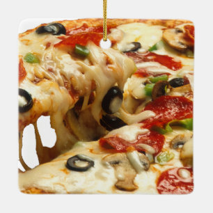 ORNAMENTO DE CERÂMICA DESIGN DA PIZZA