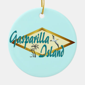Ornamento De Cerâmica Design da praia de Florida da ilha de Gasparilla