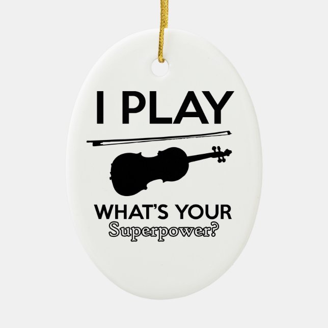 Ornamento De Cerâmica design da viola (Frente)