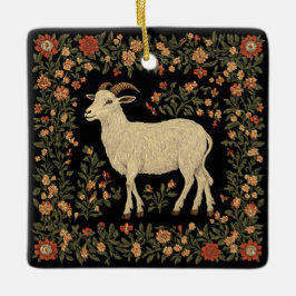 Ornamento De Cerâmica Design de Arte Folar e Caprino Encantado