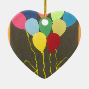 Ornamento De Cerâmica Design de Arte Gráfica dos Balões de Aniversário C