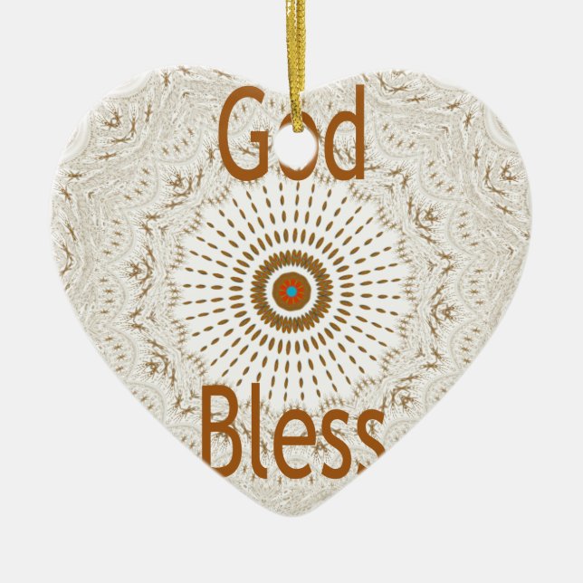 Ornamento De Cerâmica Design de arte tradicional africana (Frente)