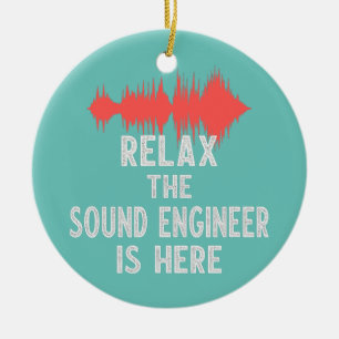 Ornamento De Cerâmica Design De Áudio Do Engenheiro De Som Studio Para Á