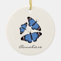 Design de Borboleta Azul Moderna Chic Personalizad