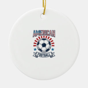 Ornamento De Cerâmica Design de Camisa de Bola de Futebol Americano Vint