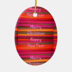 Ornamento De Cerâmica Design de Canvas Feliz de Natal