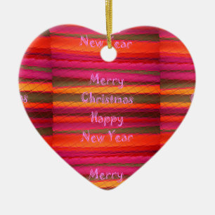 Ornamento De Cerâmica Design de Canvas Feliz de Natal