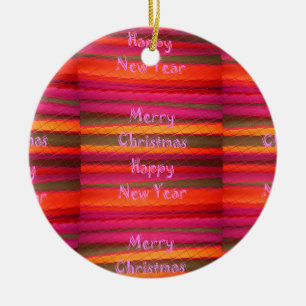 Ornamento De Cerâmica Design de Canvas Feliz de Natal