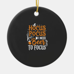 Ornamento De Cerâmica Design de cerveja Hocus Pocus Halloween_1
