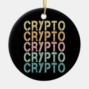 Ornamento De Cerâmica Design De Letra Retro De Criptomoeda