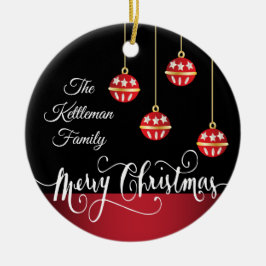 Ornamento De Cerâmica Design de Natal de Script Decorativo