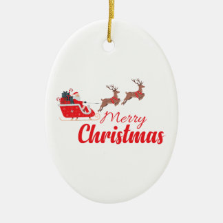 Ornamento De Cerâmica Design de Natal e renas