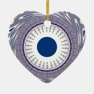 Ornamento De Cerâmica Design de Olhos Energéticos Chic: Um Padrão Mesmer