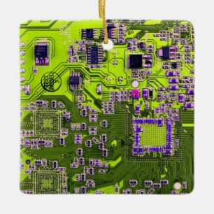 Ornamento De Cerâmica Design de Placa de Circuito PCB Amarela para Profi