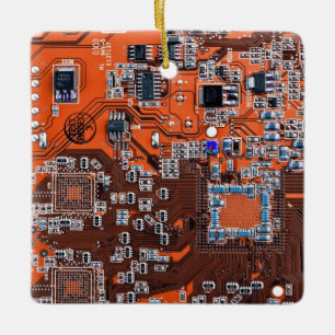 Ornamento De Cerâmica Design de Placa de Circuito PCB Laranja para Profi