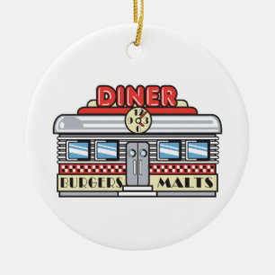 Ornamento De Cerâmica design de retro-diner