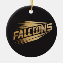 Ornamento De Cerâmica Design de Tipografia Falcons Golden Speed