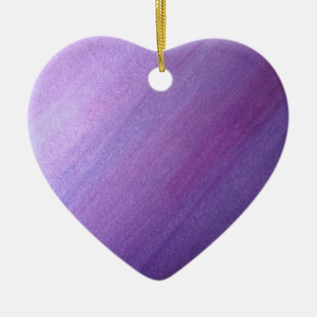 Ornamento De Cerâmica Design Diagonal Roxo (Frente)