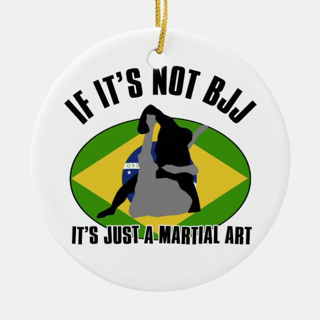 Ornamento De Cerâmica design do brasilião-jiu-jitsu (Frente)