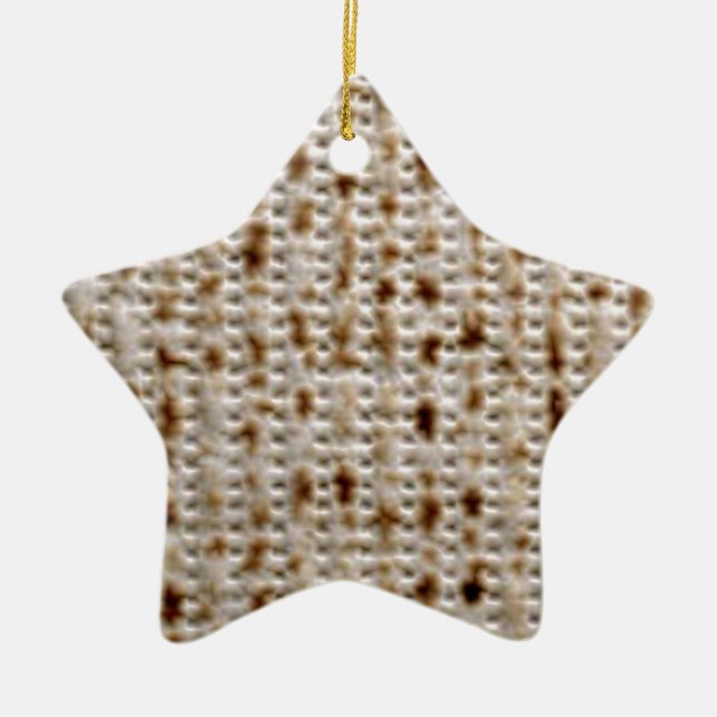 ORNAMENTO DE CERÂMICA DESIGN DO MATZO PARA PESACH (Frente)