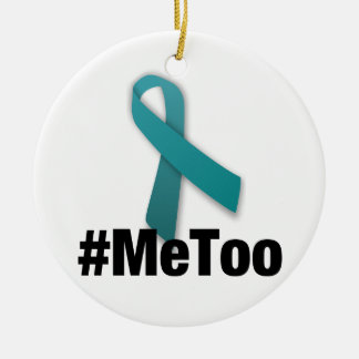 Ornamento De Cerâmica Design do #MeToo com fita