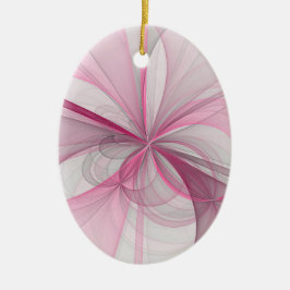 Ornamento De Cerâmica Design Fractal de Cinza Abstrato moderno