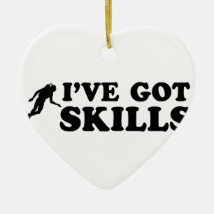 Ornamento De Cerâmica design legal do mergulho do mergulhador